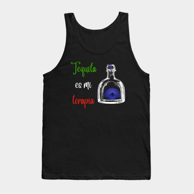 Tequila is my Therapist Blue Agave Tank Top by Thread Vibez